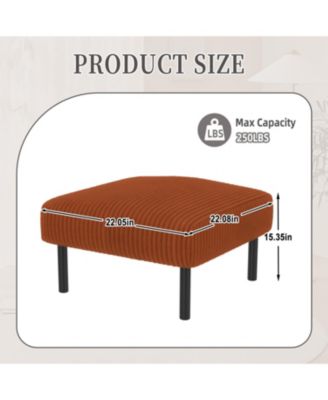 Streamdale Corduroy Ottoman Footstool with Legs