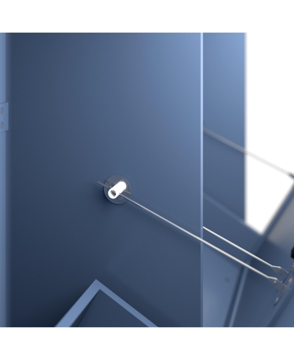 Streamdale Furniture Farmhouse Blue Double Tilt Out Trash Cabinet