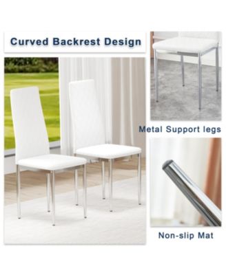 Leather Reception/Conference Chairs - White (8 Sets)