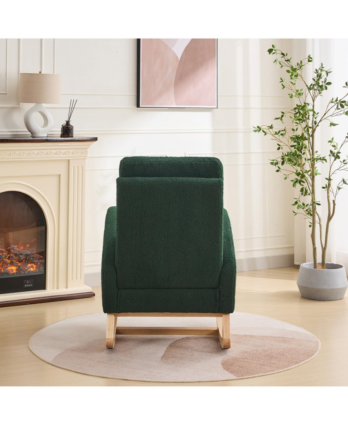 Streamdale Furniture Sherpa Glider Rocking Chair - Nursery/Living Room