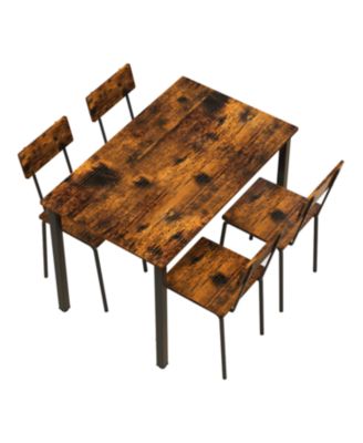 Streamdale Metal & Wood Dining Set for 4
