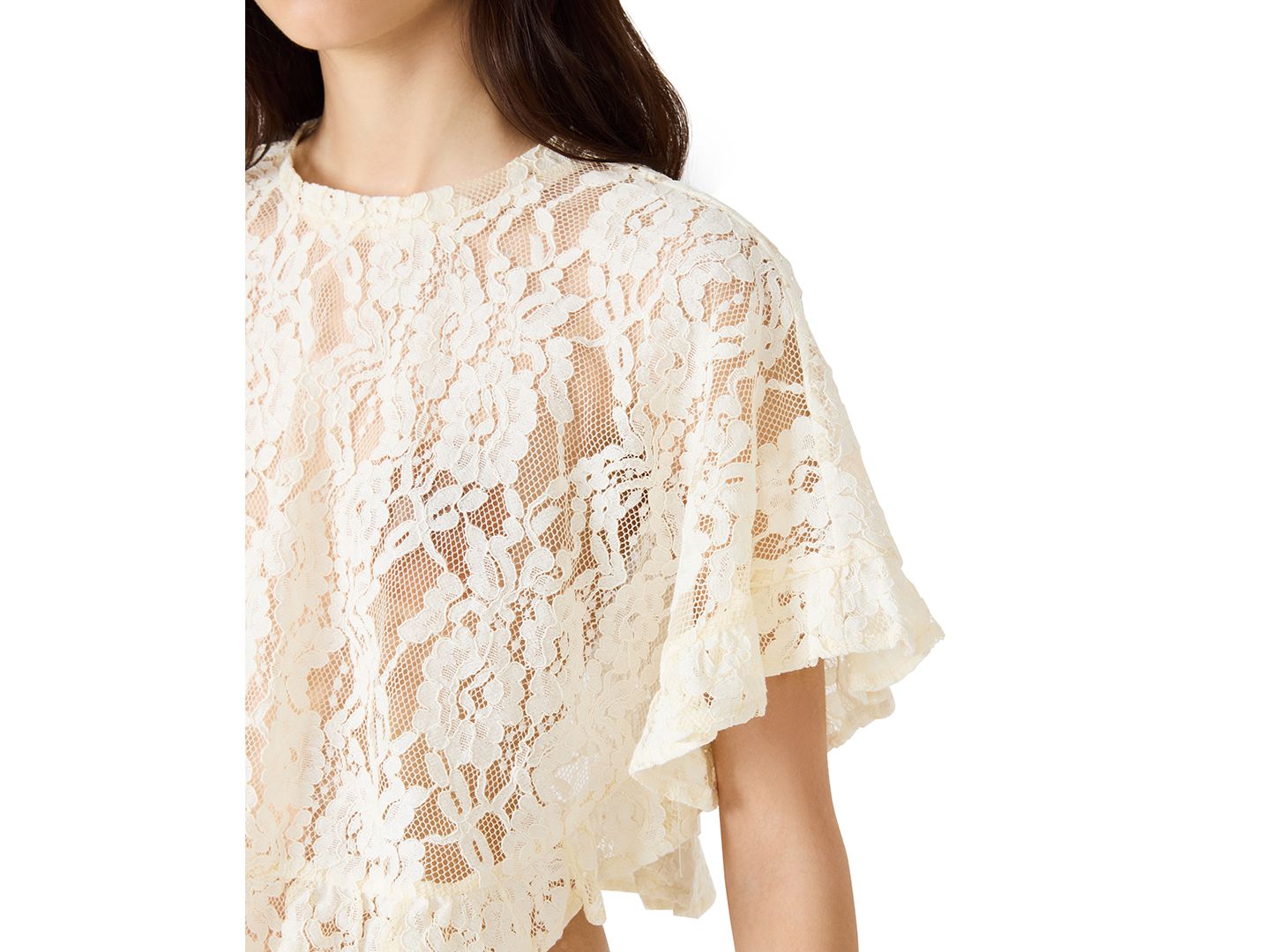 Женский топ Steve Madden Callum Short-Sleeve, цвет: Кремовый — фото 4
