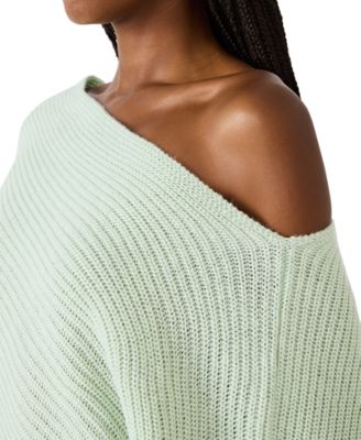 Women's Channing Asymmetrical Neck Poncho Sweater
