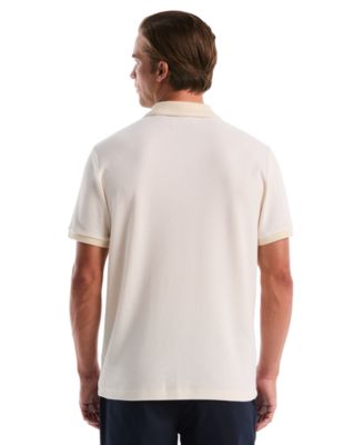 Men's Jacquard Honeycomb Pull-On Polo Shirt