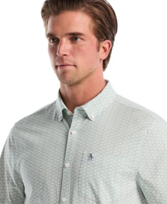 Men's Mini Geo Print Button-Down Shirt