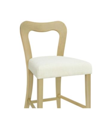 Streamdale Counter Stool Without Arm(light ash+beige) Set of 2