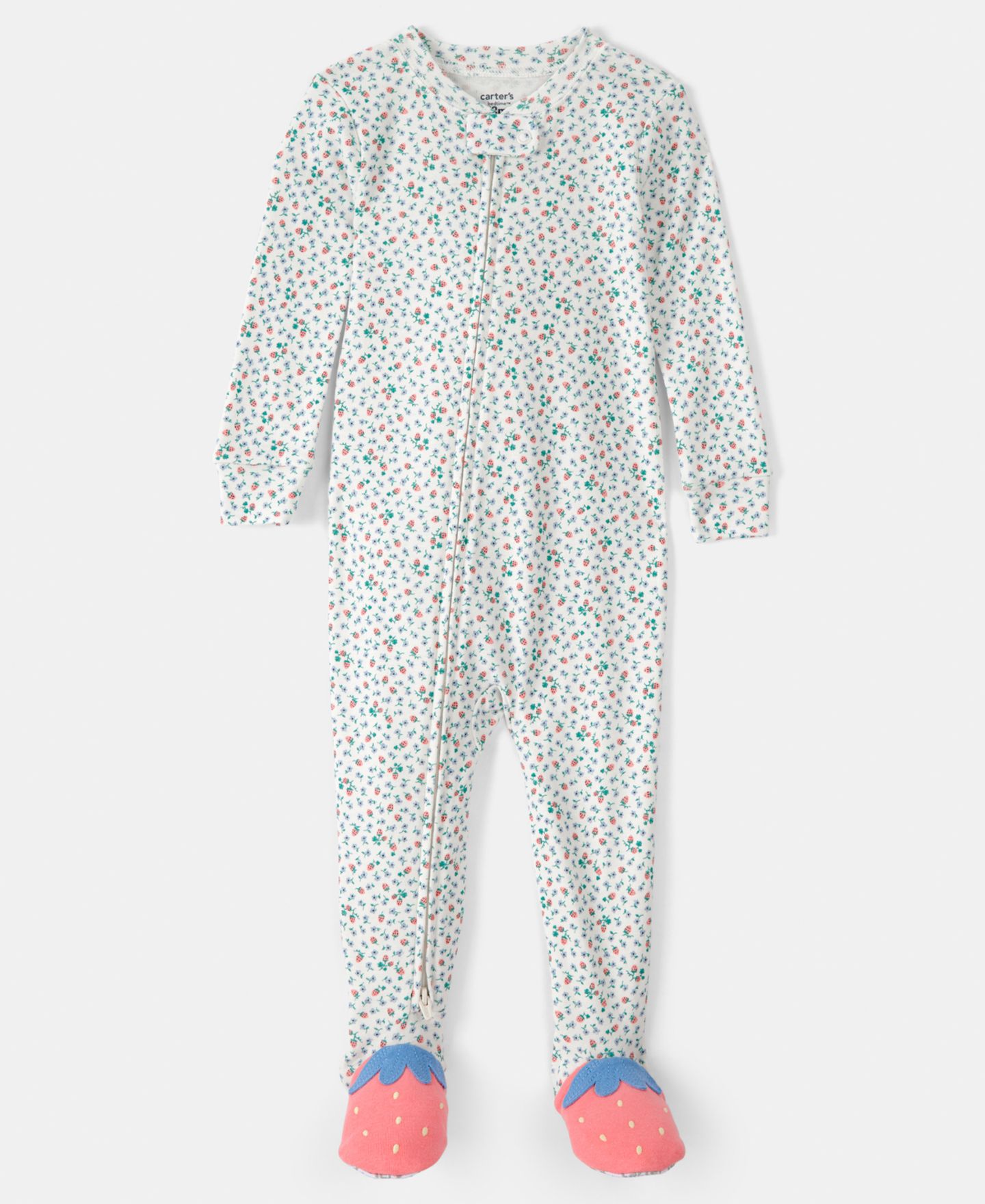 Пижама Snug-Fit — Carter's, цвет: Белый / Зелёный — фото 1