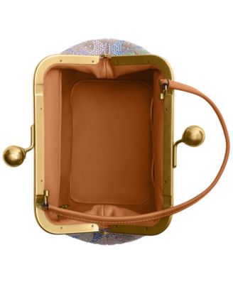 Kisslock Small Crystal Signature Jacquard Frame Bag 16