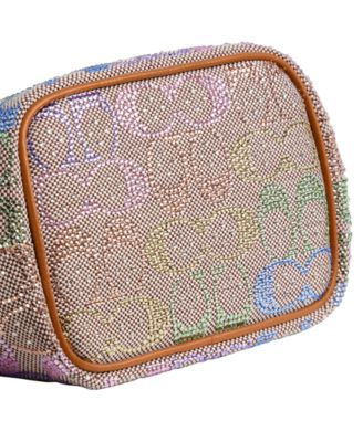 Kisslock Small Crystal Signature Jacquard Frame Bag 16