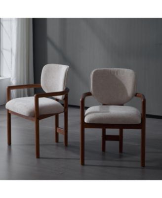  Upholstered Arm Chairs Set of 2, Fabric, 300 LBS Capacity