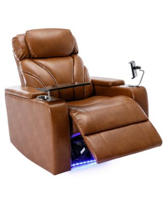 Power Recliner with USB Charger, Storage, Cup Holder, Bluetooth