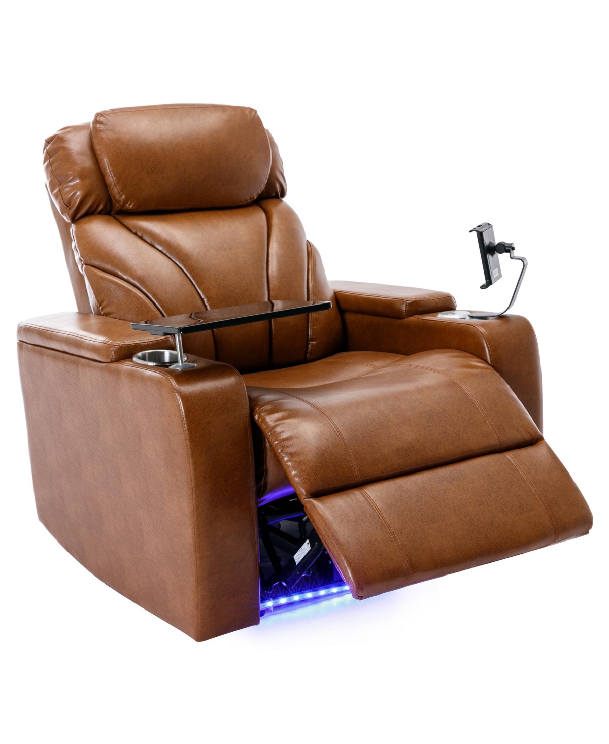 Streamdale Furniture Power Recliner with Usb Charger, Storage, Cup Holder, Bluetooth