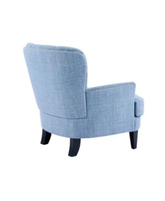Upholstered Lounge Chair with Trim
