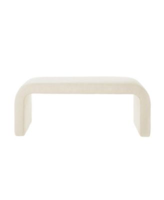 U-Shaped Teddy Ottoman Bench Set of 3- Cream