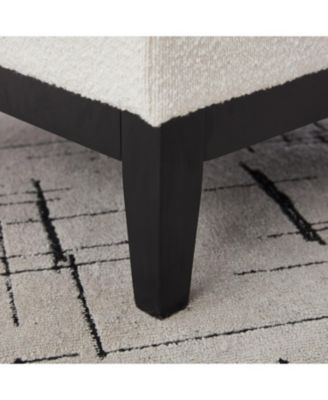 33.86" Ivory Boucle Storage Ottoman/Coffee Table