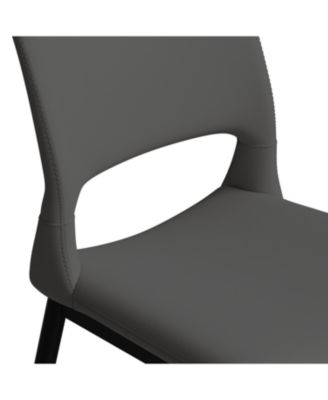 Grey PU Leather Dining Chairs (Set of 2)