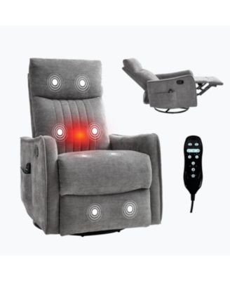 Dark Grey Heat & Massage Rocker Recliner