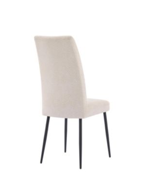 Streamdale Beige Velvet Dining Chairs (Set of 2) - Adjustable Feet