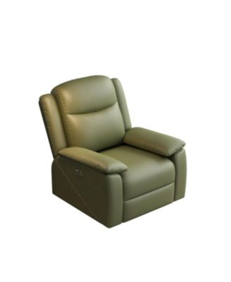 Rocker Recliner with USB, 360 Swivel, Oversized, Overstuffed - GREEN
