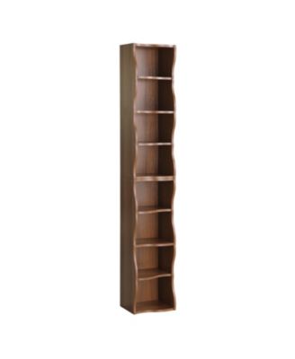 Streamdale Wavy 8-Layer Adjustable Bookshelf - Narrow & Multifunctional
