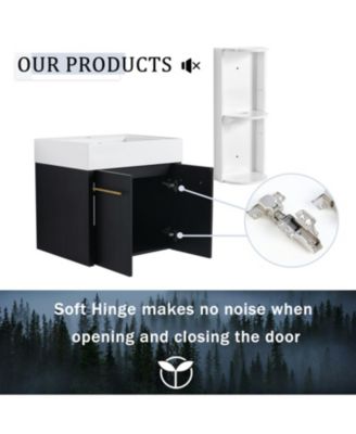 Streamdale 24" Wall-Mount Vanity w/ Resin Sink & Storage - KD