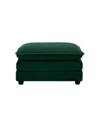 Green Corduroy Ottoman Footstool