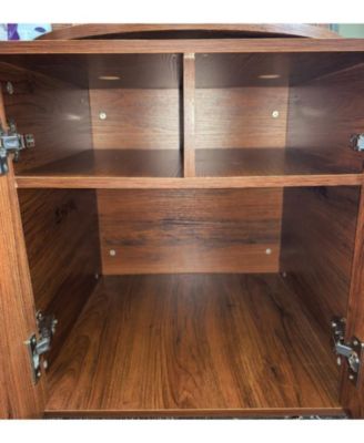 Rotating 5-Tier Corner Bookshelf with Drawer