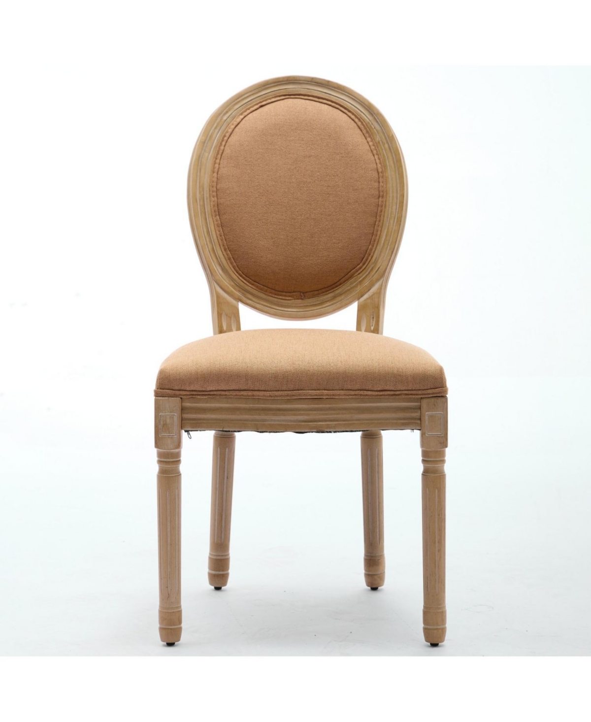 Streamdale Furniture French Style Linen Dining Chairs, Set of 2, Tan