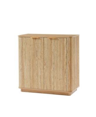 Oak Buffet Cabinet Sideboard - Curved Wave Design