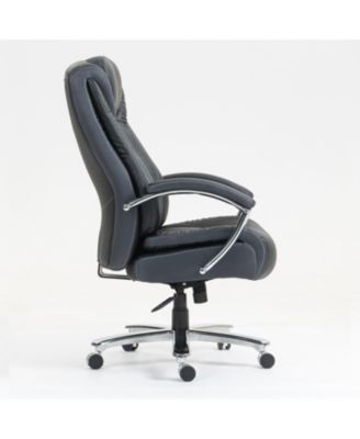Ergonomic PU Leather Office Chair with Lumbar Support
