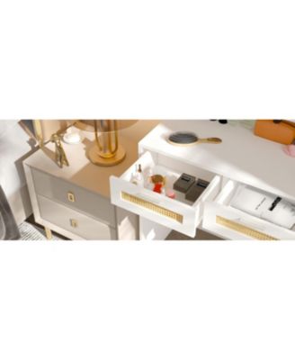  LED Makeup Vanity with Adjustable Lighting and Storage