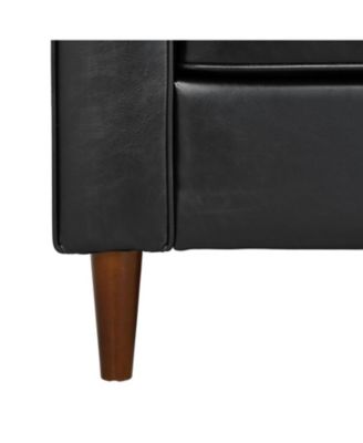 Mid-Century Modern Tufted Sofa with Bolster Pillows