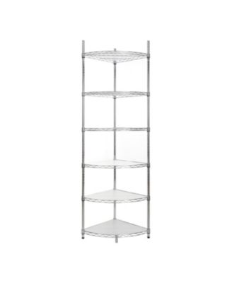 6-Tier Corner Wire Shelf - Chrome