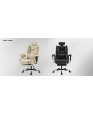 Ergonomic Office Chair 200kg Lumbar Support Headrest - Black