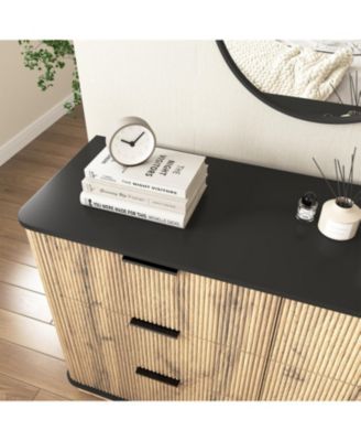 Modern 6-Drawer MDF Cabinet (47.2x15.7x29.6)