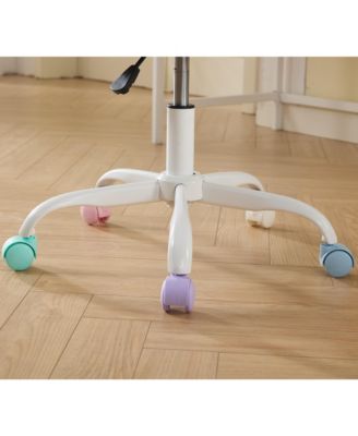 Violet Artificial Rabbit Hair Office Chair