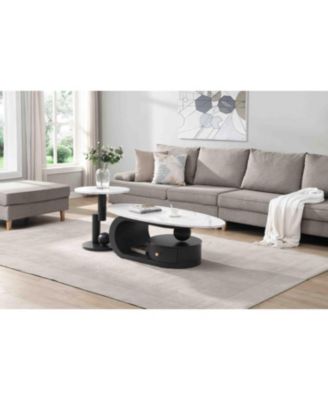 Modern Nesting Coffee Table Set - Oval & Round