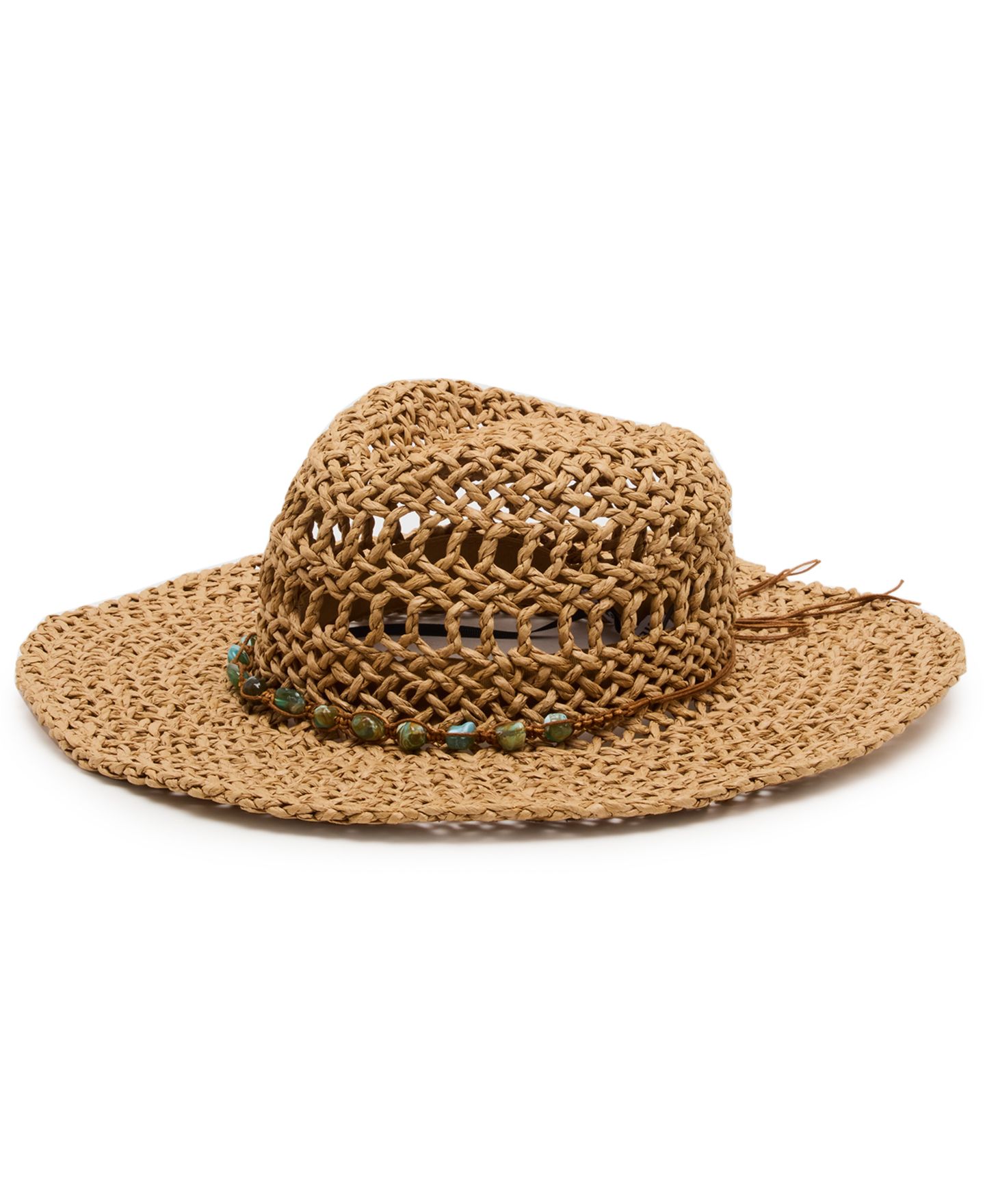 Женский головной убор Steve Madden Beaded Trim Western Hat, цвет: Рыжевато-коричневый — фото 2