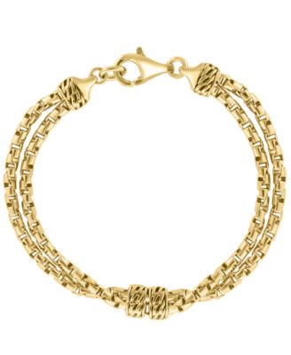 Men's Gold Over Silver Bracelet