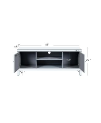 Mirrored TV Stand for 65+" TVs, Silver