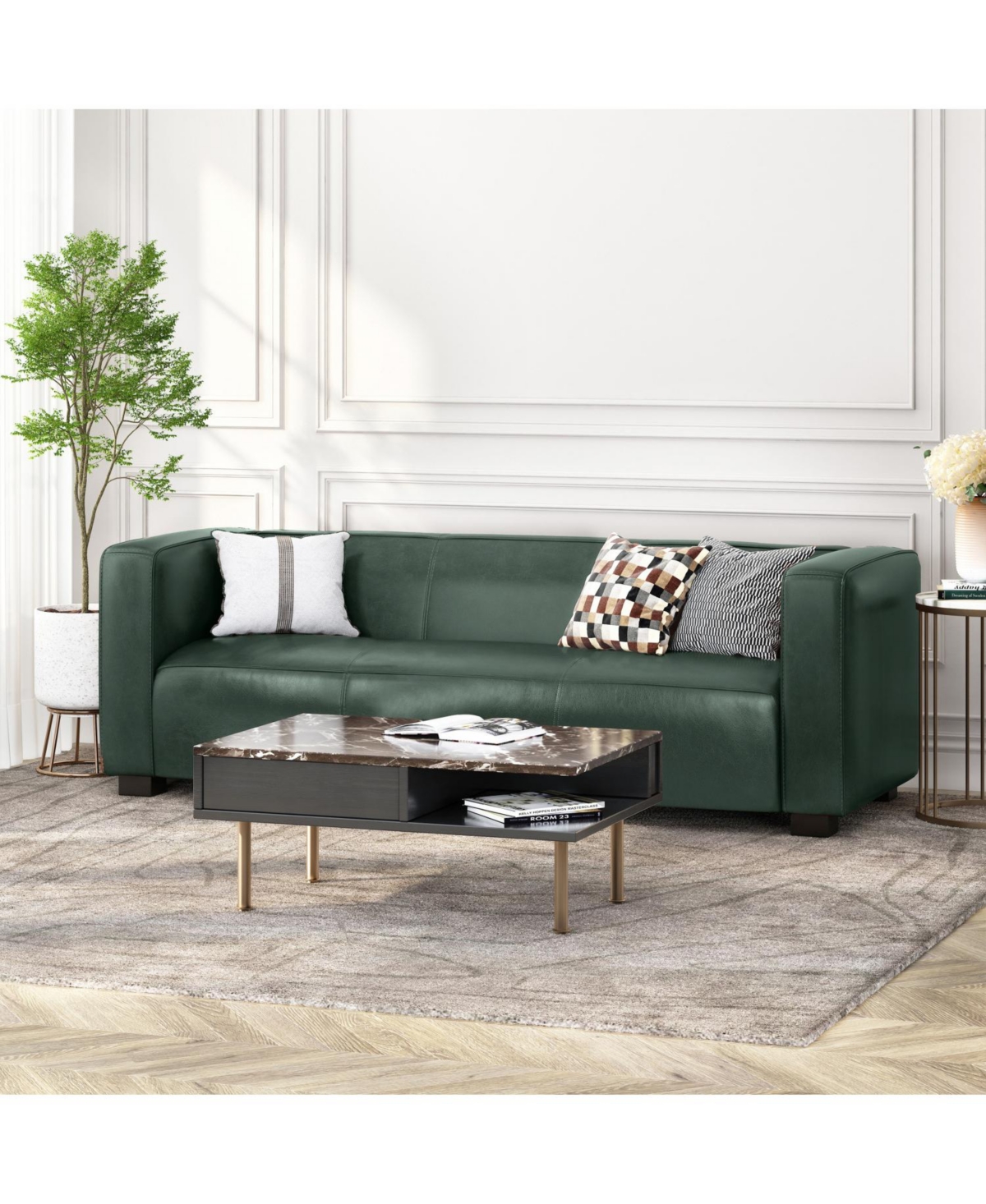 Streamdale Furniture Tuxedo Sofa with Birch Wood Legs