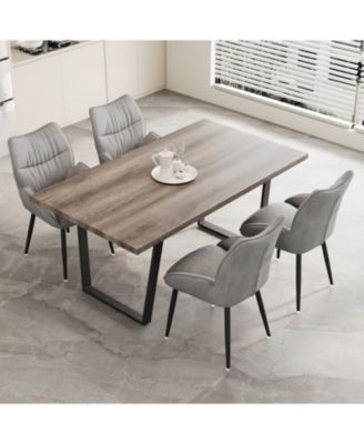 62.9" Rectangular Dining Table & 4-Chair Set