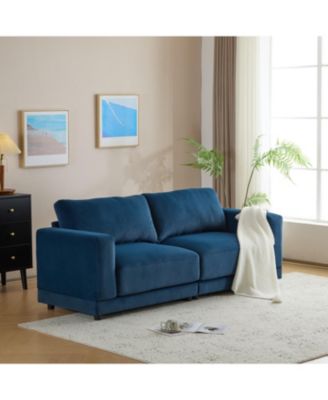 81" Modern Sofa - Deep Cushions & Wooden Legs