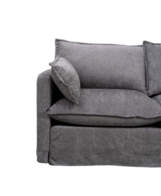 Modern L-Shaped Sectional Sofa with Ottoman