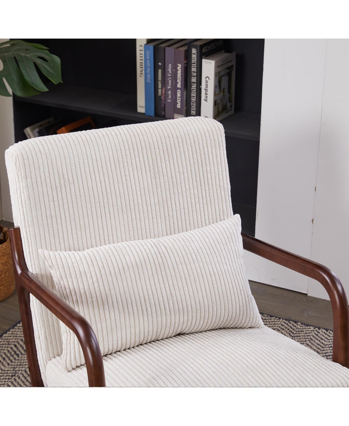 Streamdale Furniture Mid-Century Modern Accent Chair Beige