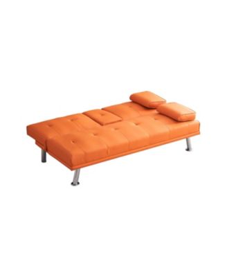 Leather Sofa Bed w/ Coffee Table