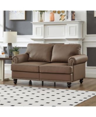 Streamdale Modern Classic Loveseat Faux Leather