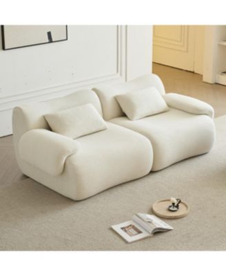 Streamdale Memory Foam 2-Seater Sofa in a Box - White