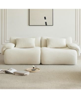 Streamdale Memory Foam 2-Seater Sofa in a Box - White