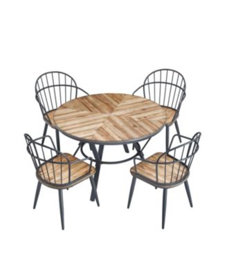 Industrial Birch 5-Piece Dining Set